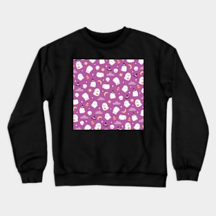 Cute Ghosts Pattern Crewneck Sweatshirt